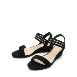 Walmart Women Low Wedge Heel Sandals Open Toe Ankle Strap Lady Work Casual Shoes offer