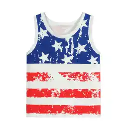 Walmart Cm-Kid Toddler Boys 4th of July Shirts Sleeveless Tees Patriotic Tops 3T offer