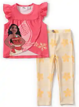 Walmart Disney Princess Toddler Girls Graphic Ruffle Tee and Leggings Moana 2 Pieces Sets Size 3T offer