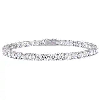 Walmart 14-1/4 Carat T.G.W. Created White Sapphire Sterling Silver Tennis Bracelet offer