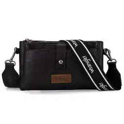 Walmart Wrangler Crossbody Bags for Women Shoulder Wallet Small Purse with Adjustable Guitar Straps, Black offer
