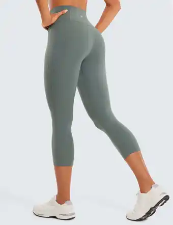 Walmart CRZ YOGA Womens Butterluxe Workout Capri Leggings with Pockets 21 Inches offer