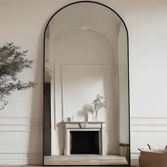 Walmart Antok 71x28 Arched Full Length Floor Mirror with Stand, Aluminum Frame, Black offer