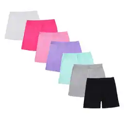 Walmart HuaAngel Girls Bike Shorts 7 Packs Breathable Stretch Athletic Shorts for Dance, Yoga, and Sports offer