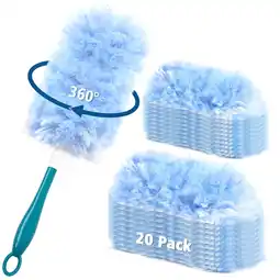 Walmart NEWE Dusters Heavy Duty with 20 Refills Compatible with Swiffer for Multi-Surface Cleaning (Blue) offer