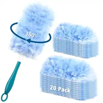 Walmart NEWE Dusters Heavy Duty with 20 Refills Compatible with Swiffer for Multi-Surface Cleaning (Blue) offer