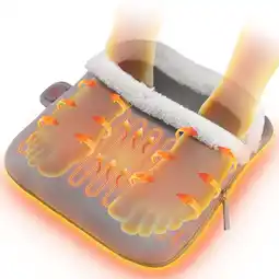 Walmart Heating Pad for Foot, Electric Heated Foot Warmers, Auto Shut Off with 3 Heat Levels, Gray offer