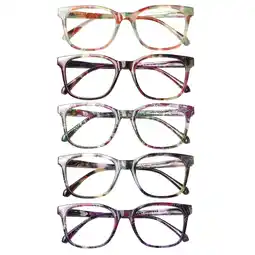 Walmart JOSCHOO 5 Pack Reading Glasses for Women Blue Light Blocking Eyeglasses+200 offer
