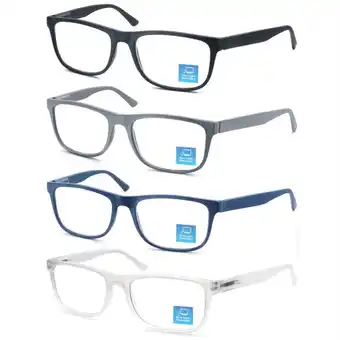 Walmart MODFANS Men's Rectangular Blue Light Reducing Flexible Frame Computer Glasses, 4 Pair offer