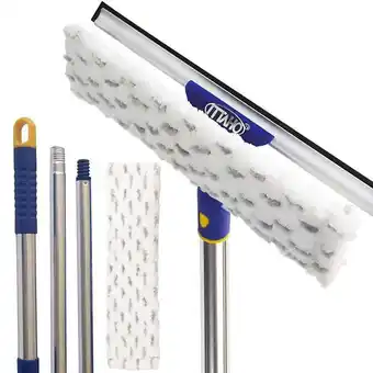 Walmart ITTAHO Swivel Window Cleaning Tool, 58 2-in-1 Window Squeegee Cleaner with Long Handle offer