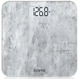 Walmart RENPHO Highly Accurate Digital Body Weight Scale, 400 lb, Cement Pattern offer