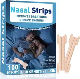 Walmart Nasal Strips for Snoring,Anti Snoring Device for Men & Women, Improved Airflow and Comfortable Fit offer