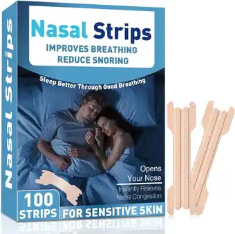 Walmart Nasal Strips for Snoring,Anti Snoring Device for Men & Women, Improved Airflow and Comfortable Fit offer