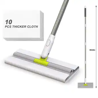 Walmart EHOMGUI Dry Dust Mop Kit for Multi Surface Floor Cleaning with Stainless Steel Handle offer