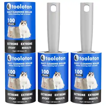 Walmart Tooloton Extra Sticky Lint Roller, 400 Sheets, 4 Pack offer