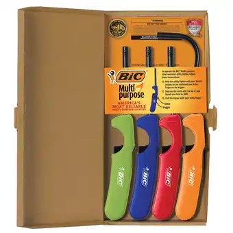 Walmart BIC Multi-purpose Classic Edition Lighter & Flex Wand Lighter, 4-Pack offer
