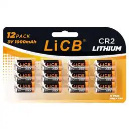 Walmart LiCB CR2 3V Lithium Battery (12 Pack), High Capacity Long-Lasting Photo Batteries CR15h270 offer