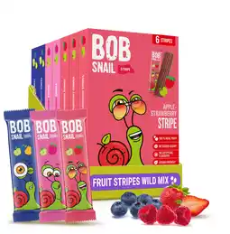Walmart Bob Snail Fruit Stripes Berry Mix Family Pack - Gluten-Free, 42 ct offer