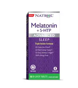 Walmart Natrol Advanced Sleep Melatonin + 5 HTP Bi-Layer Tablets, 60 Ct offer