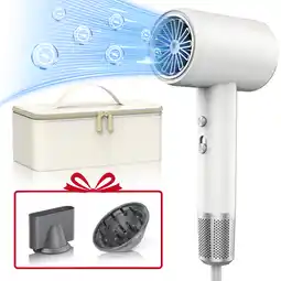 Walmart Professional 1500W High Speed Ionic Hair Dryer with Diffuser and Nozzles, White offer