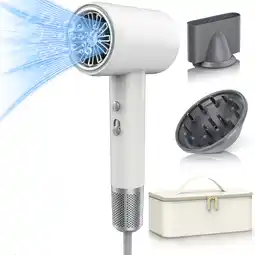 Walmart Professional 1500W High Speed Ionic Hair Dryer with Diffuser and Nozzles, White offer