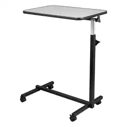 Walmart Ktaxon Adjustable Overbed Bedside Table Lap Desk with Wheels for Home Office, Gray offer