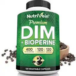 Walmart Nutrivein DIM Supplement 400mg 120 Capsules - Supports Acne Treatment for Men & Women offer
