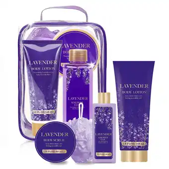 Walmart Body & Earth Bath Gift Sets for Women with Travel Bag, Lavender Scent Relaxing Spa Kits for Her offer