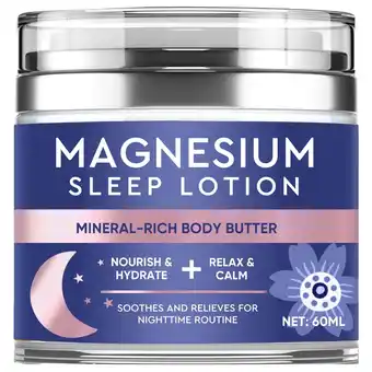 Walmart Magnesium Body Butter, Nighttime Magnesium Cream Body lotion, Calming Magnesium Lotion for Sleep offer