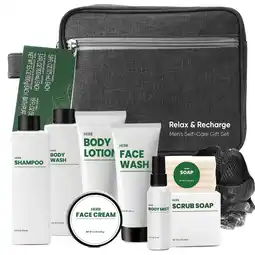 Walmart Rinse & Robust Spa Gift Sets for Men, 9PCS Herbal Bath & Body Set for Fathers Day, anniversary offer