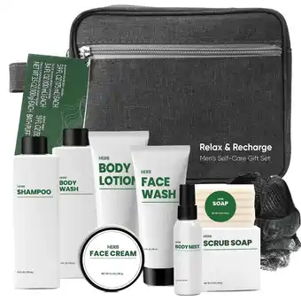 Walmart Rinse & Robust Spa Gift Sets for Men, 9PCS Herbal Bath & Body Set for Fathers Day, anniversary offer