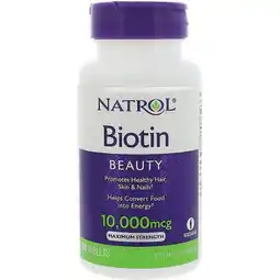 Walmart Natrol Biotin 10000mcg Tablets, 100 Ct offer