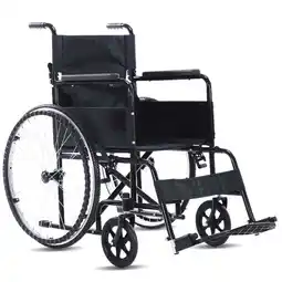Walmart Nomigo Portable Folding Transport Wheelchair Weight 24Lbs Support 220Lbs Wide Seat There Are Brakes offer