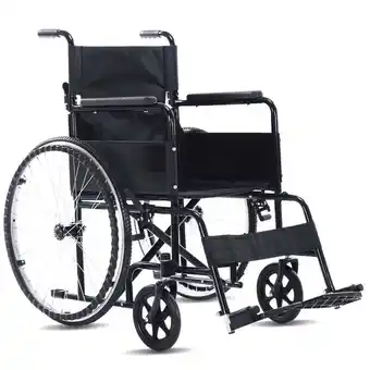 Walmart Nomigo Portable Folding Transport Wheelchair Weight 24Lbs Support 220Lbs Wide Seat There Are Brakes offer