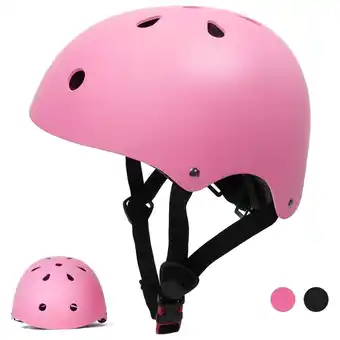 Walmart Tripumer Youth Bike Helmets for 9-15 Years Boys Girls Bicycle Cycling Adjustable Helmets Pink offer