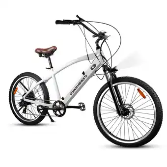 Walmart Gpower Electric City Commuter Bike for Adult 26,48V12A,Peak 750W,up to 60Mile 30MPH,White,UL2849 offer