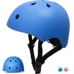 Walmart Tripumer 9-15 Ages Youth Bike Helmets Boys Girls Bicycle Cycling Adjustable Helmets Blue offer