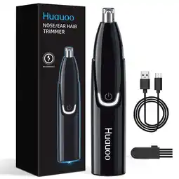 Walmart Huauoo Rechargeable Nose and Ear Trimmer, Unisex, Black offer