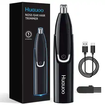 Walmart Huauoo Rechargeable Nose and Ear Trimmer, Unisex, Black offer