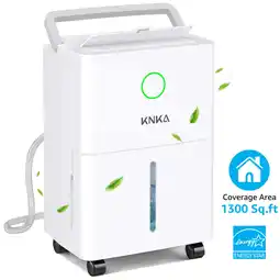Walmart KNKA 19 Pint Dehumidifier for Home with Drain Hose, 1300Sq.Ft., Smart Humidity Control, LCD Display offer
