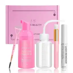 Walmart VEYESBEAUTY DIY Cluster Lash Aftecare Kit Lash Transparent Color Shampoo Remover Cleaner Kit offer