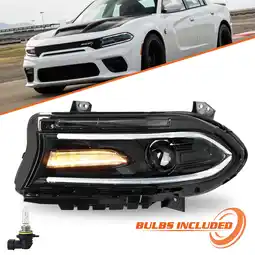 Walmart Driver Side For 2015-2021 Dodge Charger Halogen W/LED DRL Headlight Assembly offer