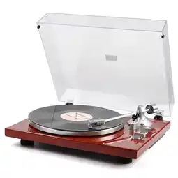 Walmart RetroAudio Turntable with Speaker Vinyl Record Player with Wireless Bluetooth, Red offer