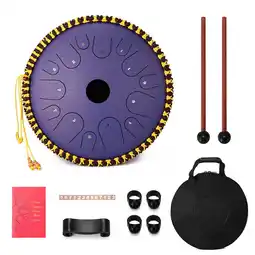Walmart Abody 14 14 Notes Carbon Steel Tongue Drum C-Key Hand Pan Drum with Drumsticks Bag offer