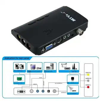 Walmart ASKMZ Mini TV Box Digital RF AV to VGA Tuner Receiver Monitor for HDTV Programs offer
