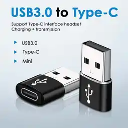 Walmart Fairnull Mini Type-C Female to USB 3.0 Male Adapter Data Transfer Charging OTG Connector offer