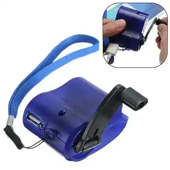 Walmart ASKMZ Environmental Travel Hand Dynamo Charger USB Phone Charger with Light offer