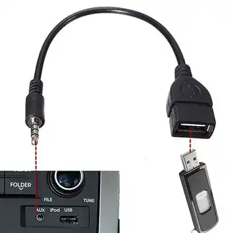 Walmart Fairnull 3.5mm Male Audio AUX-in-Jack to USB 2.0 Type A Female OTG Converter Cable offer