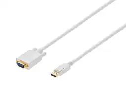 Walmart Monoprice 10' DisplayPort Male to VGA Male 28AWG Cable White 106020 offer