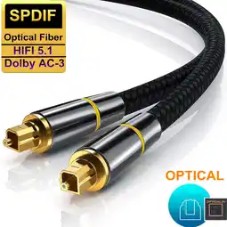 Walmart Fairnull Fiber Optic Audio Cable Digital Optical Fiber Cable SPDIF Cable for TV Soundbar Cable offer